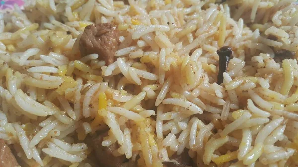 Arroz Basmati pulão ou pulav com chana, ou prato de arroz vegetal — Fotografia de Stock