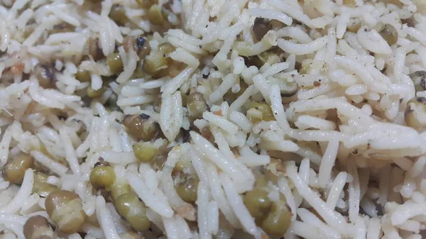 Arroz Basmati pulão ou pulav com chana, ou prato de arroz vegetal — Fotografia de Stock