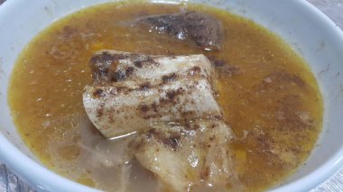 Pakistan ve Bangladeş 'te popüler Siri paaye/paya çanak üst görünümü