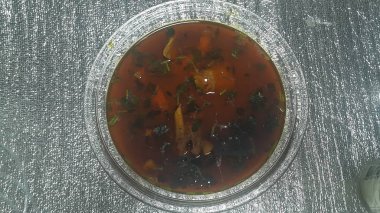 Siri paaye veya Selami yemeğin popüler Pakistan ve Bangladeş Üstten Görünüm 