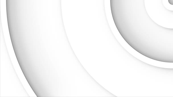 Abstract Background Growing Circular Stripes Looping Background Animation White Concentric — 图库视频影像