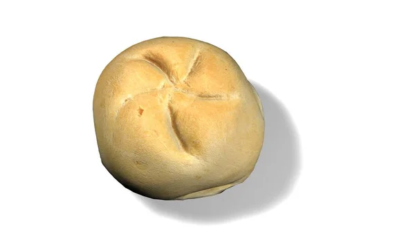 Σπιτικό ψωμί απομονωθεί σε λευκό φόντο. — Φωτογραφία Αρχείου