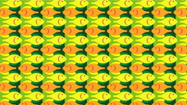 Çocuklar için renkli balık desen arka plan