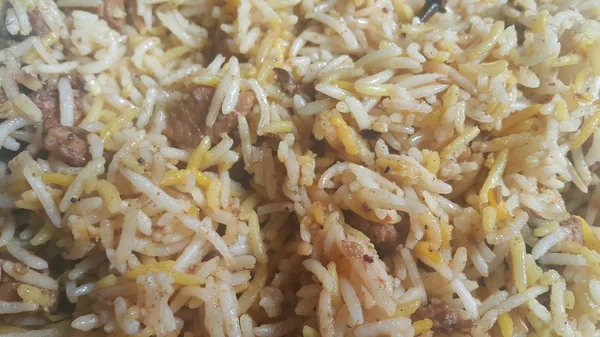 Rýže Basmati pulao nebo pulav s rýží Chana nebo zeleninou — Stock fotografie