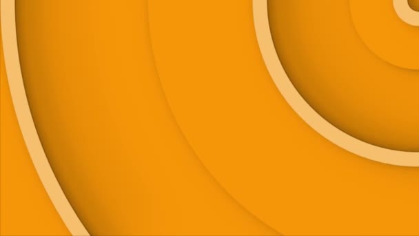 Abstract Background Growing Circular Stripes Looping Background Animation Orange Concentric — 비디오