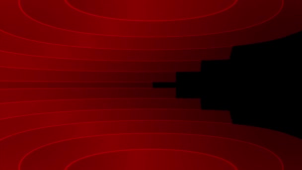 Анімація Рядків Червоного Кольору Смуг Махаючи Щоб Утворити Стирання Потім — стокове відео