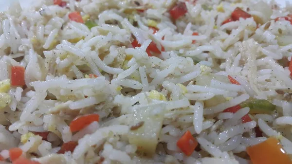 バスマティ米 Pulao や豆や野菜と pulav — ストック写真