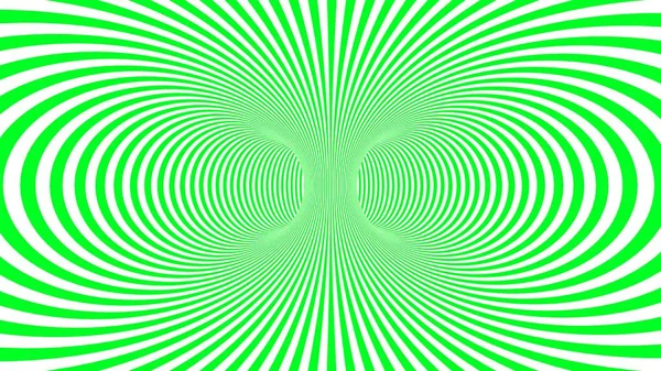 Hypnotische psychedelische illusie achtergrond met groene strepen. — Stockfoto