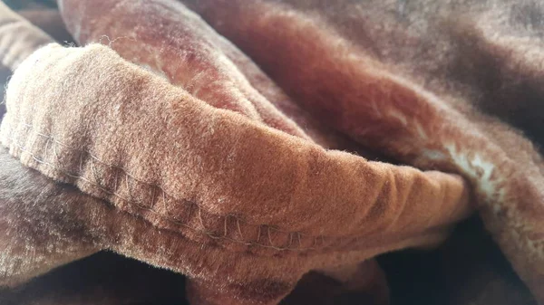 Closeup macro view of colorful soft blanket — Stock Photo, Image