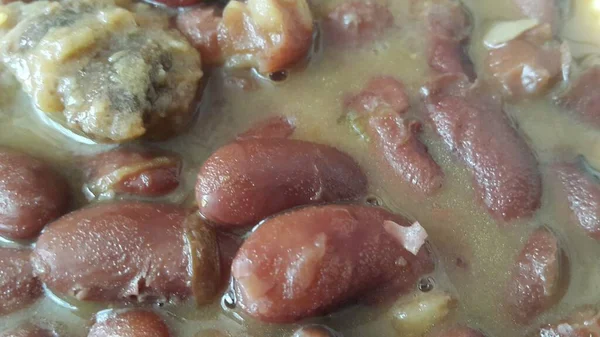 赤い腎臓豆料理のクローズ アップ ビュー. — ストック写真