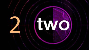 Sayısal olarak ve İngilizce metinde yazılan sayının çizimi