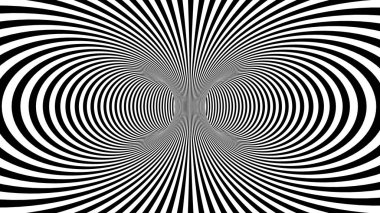 Siyah çizgili hipnotik psychedelic yanılsama arka plan.