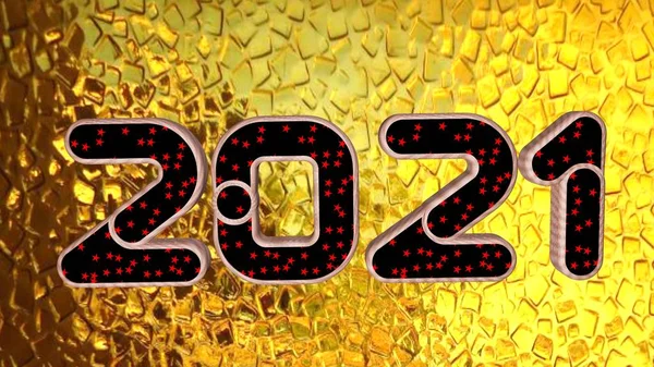 2020 typografi på en gyllene bakgrund. — Stockfoto