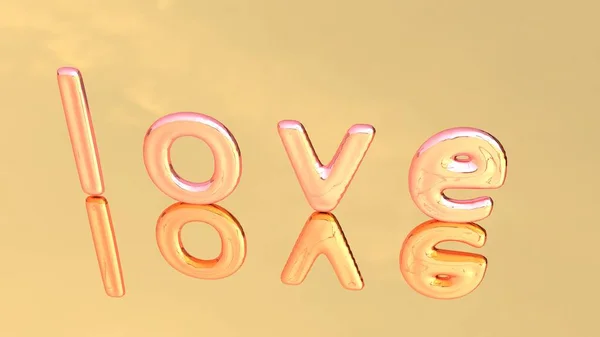 Буква LOVE с 3D-принтерами на красивом фоне . — стоковое фото