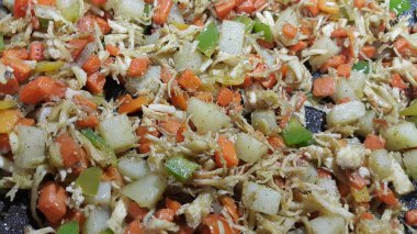 arka plan kullanımı için karışık sebze makro görünümünü yakın. Metin ve reklam için kopya alanı ile gıda arka plan