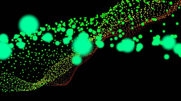 Parlak Renkli Parlak Bokeh Küreleri Olan Siyah Soyut Doku Arka — Stok fotoğraf