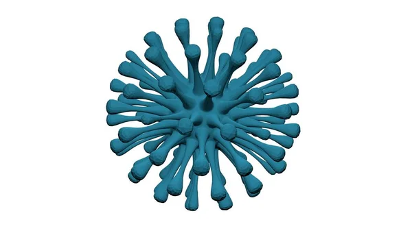 Ilustración Una Partícula Virus Primer Plano Una Estructura Virus Sobre — Foto de Stock