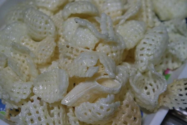 Vista Cerca Las Papas Fritas Recién Fritas Como Comida Rápida —  Fotos de Stock