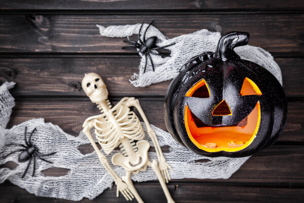 Traditional scary halloween holiday background