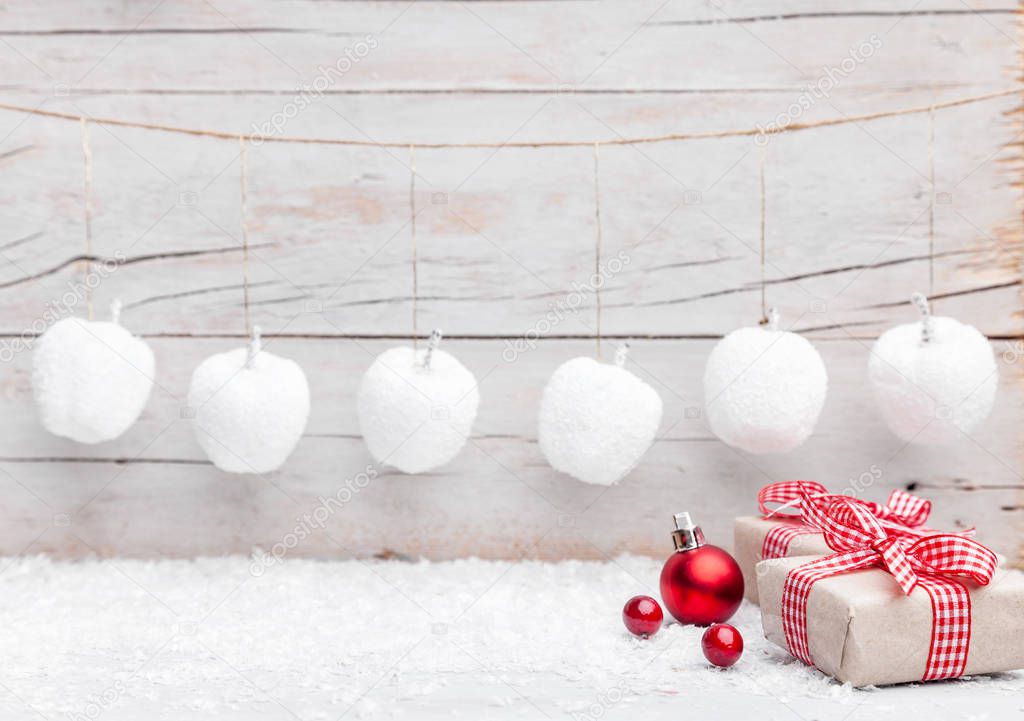 Christmas decoration background with copy space