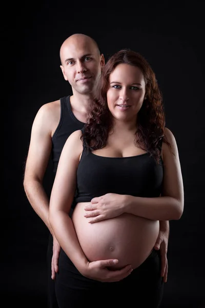 Portrét radost rodičů čeká dítě — Stock fotografie