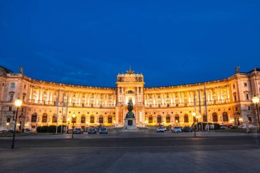 Viyana'daki Hofburg Sarayı gece