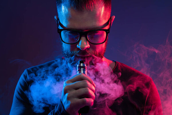 Vaping e-liquid from an electronic cigarette