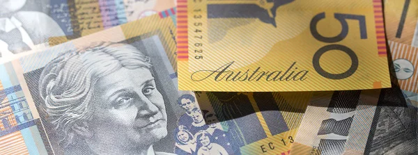 Panoráma Formátum Ötven Ausztrál Dollár — Stock Fotó
