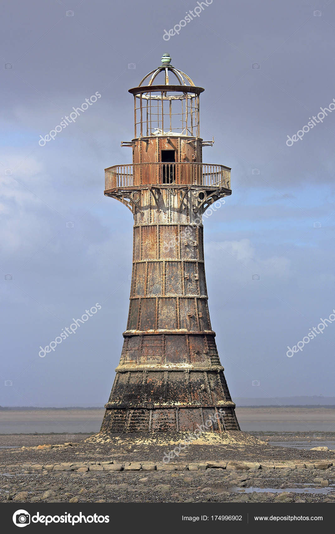 Whiteford Lighthouse Wave Swept Cast Iron Lighthouse British Coastal