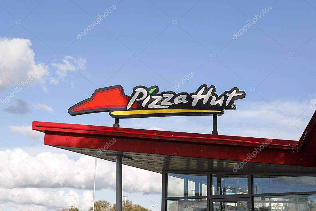 Swansea, UK: September 21, 2017: Pizza Hut is an American restaurant and franchise, known for its Italian-American cuisine menu including pizza and pasta