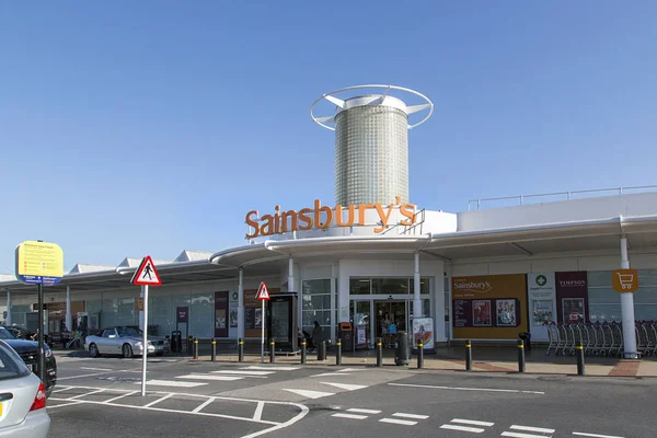Swansea Reino Unido Junio 2017 Entrada Supermercado Sainsbury Distrito Sa1 — Foto de Stock
