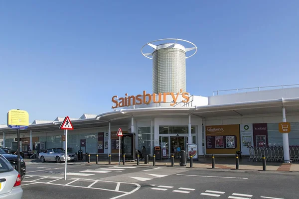 Swansea Reino Unido Junio 2017 Entrada Supermercado Sainsbury Distrito Sa1 — Foto de Stock