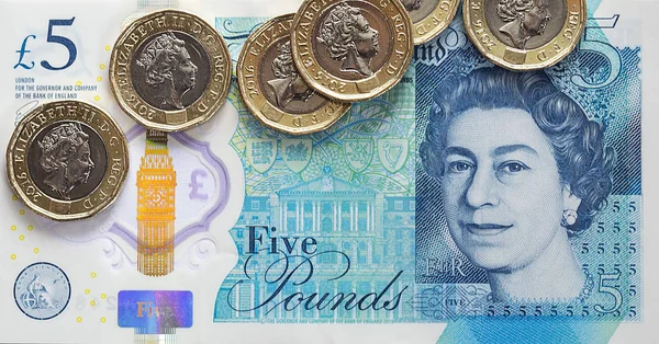 Londres Reino Unido Abril 2017 Nueva Moneda Metálica Una Libra — Foto de Stock