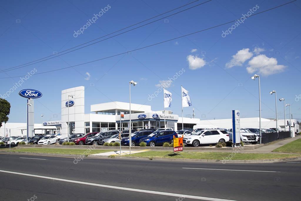 Geelong, Australia: April 03, 2017: Rex Gorell Ford Geelong is Australia's largest volume Ford dealership
