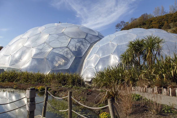 Austell Cornwall United Kingdom April 2016 View Biomes Eden Project — Stock Photo, Image
