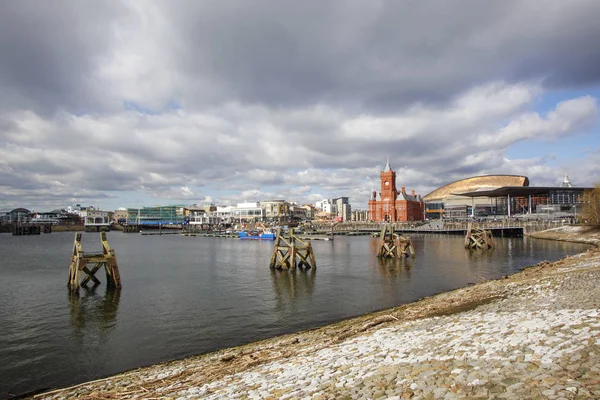 Cardiff Reino Unido Março 2016 Baía Cardiff Área Criada Pela — Fotografia de Stock