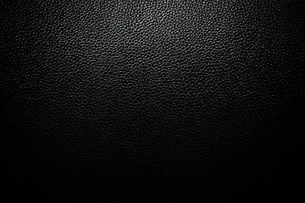 Black leather texture closeup. — Stock Photo, Image