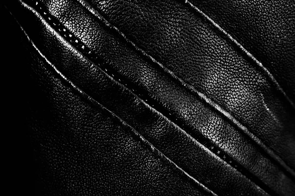 Zwart leder shirts texture. — Stockfoto