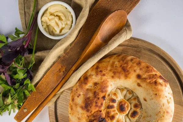 Κοντινό Πλάνο Σπιτικό Ψωμί Διατροφής Στην Ξύλινη Σανίδα Κουτάλι Και — Δωρεάν Φωτογραφία