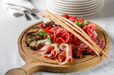 İtalyan salumi et tabağı Tablo ayarı