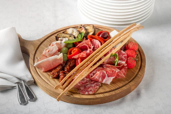 İtalyan salumi et tabağı ile prosciutto jambonu, pancetta, bresaola salamı