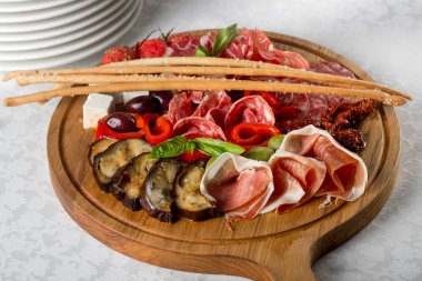 İtalyan salumi et tabağı Tablo ayarı