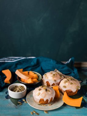 Mavi masada kabak kek Close-Up