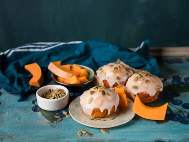 Mavi masada kabak kek Close-Up