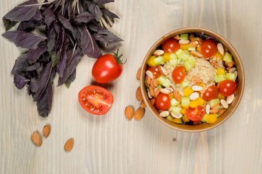 Yemek Detoks salata diyet, vejeteryan, vegan gıda, vitamini aperatif için malzemeler ile