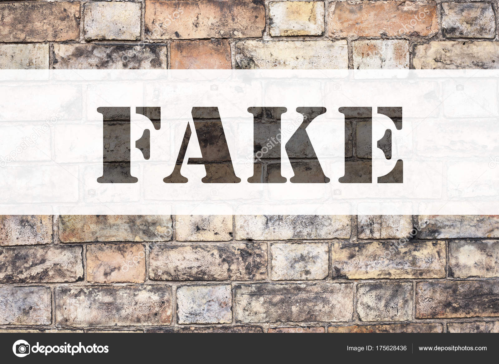 Conceptual Announcement Text Caption Inspiration Showing Fake News Business Concept For Fake News Written On Old Brick Background With Copy Space Stock Photo By C Artursz