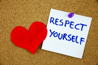 Kırmızı metin çizgili dizin kartı olarak ifade saygı kendini bir mantar hakları Kurulu hatırlatma olarak sabitlenmiş.