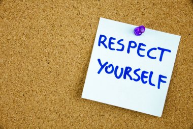 Kırmızı metin çizgili dizin kartı olarak ifade saygı kendini bir mantar hakları Kurulu hatırlatma olarak sabitlenmiş.