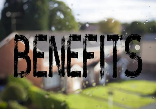 Announcement text caption showing Benefits. Business concept for Bonus Employee Financial Benefits written on old brick background with copy space