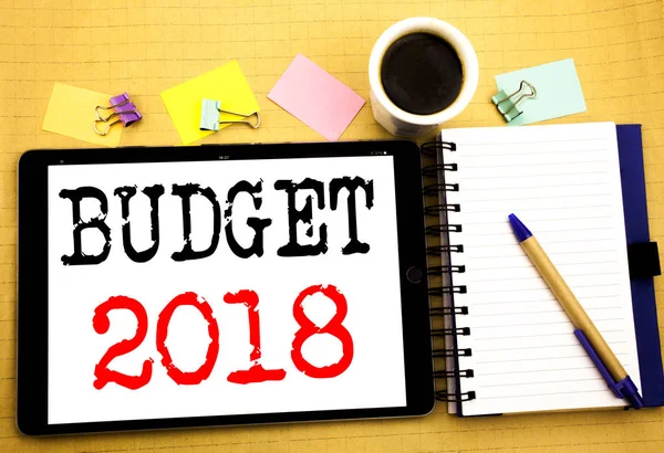Presupuesto 2018 Concepto Negocio Para Planificación Contable Del Presupuesto Del — Foto de Stock